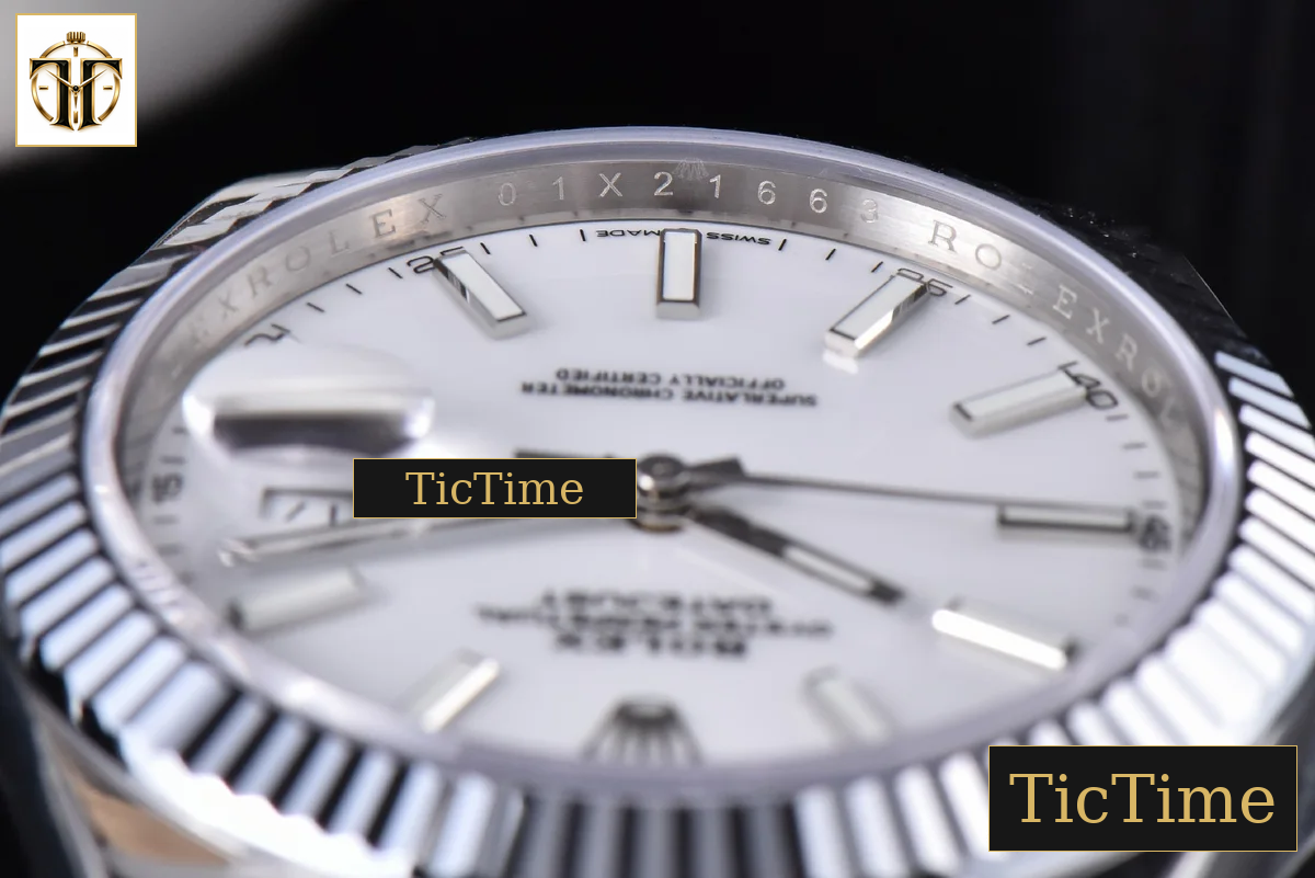 DateJust Fluted Bezel 126334 41mm VSF White Dial Oyster Bracelet VS3235 — foto 28