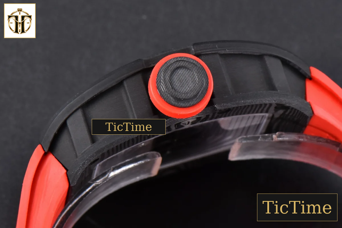 NTPT RM055 42.7mm BBRF Red Skeleton Dial Red Rubber Strap RMUL2 — foto 16