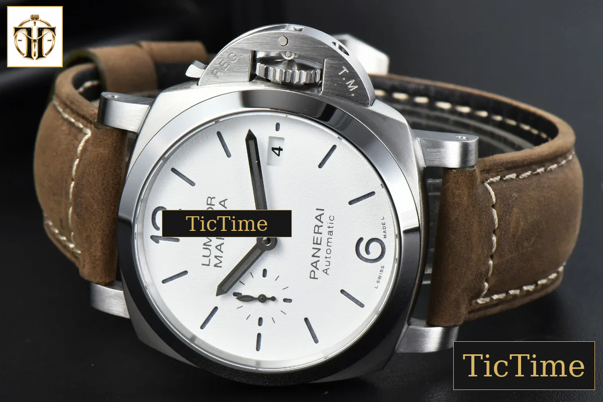 PAM1394 42mm VSF White Dial Brown Leather Strap P9010 — foto 12