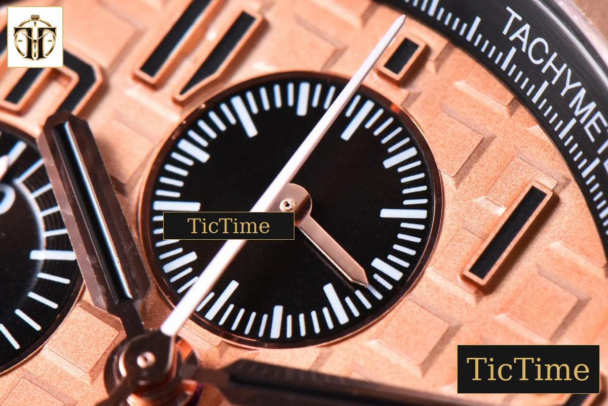 Royal Oak Offshore 26470OR 44mm JF RG YG Dial Black Subdial Black Leather Strap A3126 — foto 8