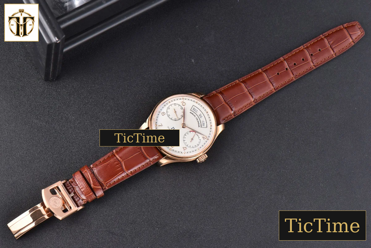 Portuguese PR Annual Calendar IW503504 44mm ZF RG White Dial Brown Leather Strap A5280 — foto 20