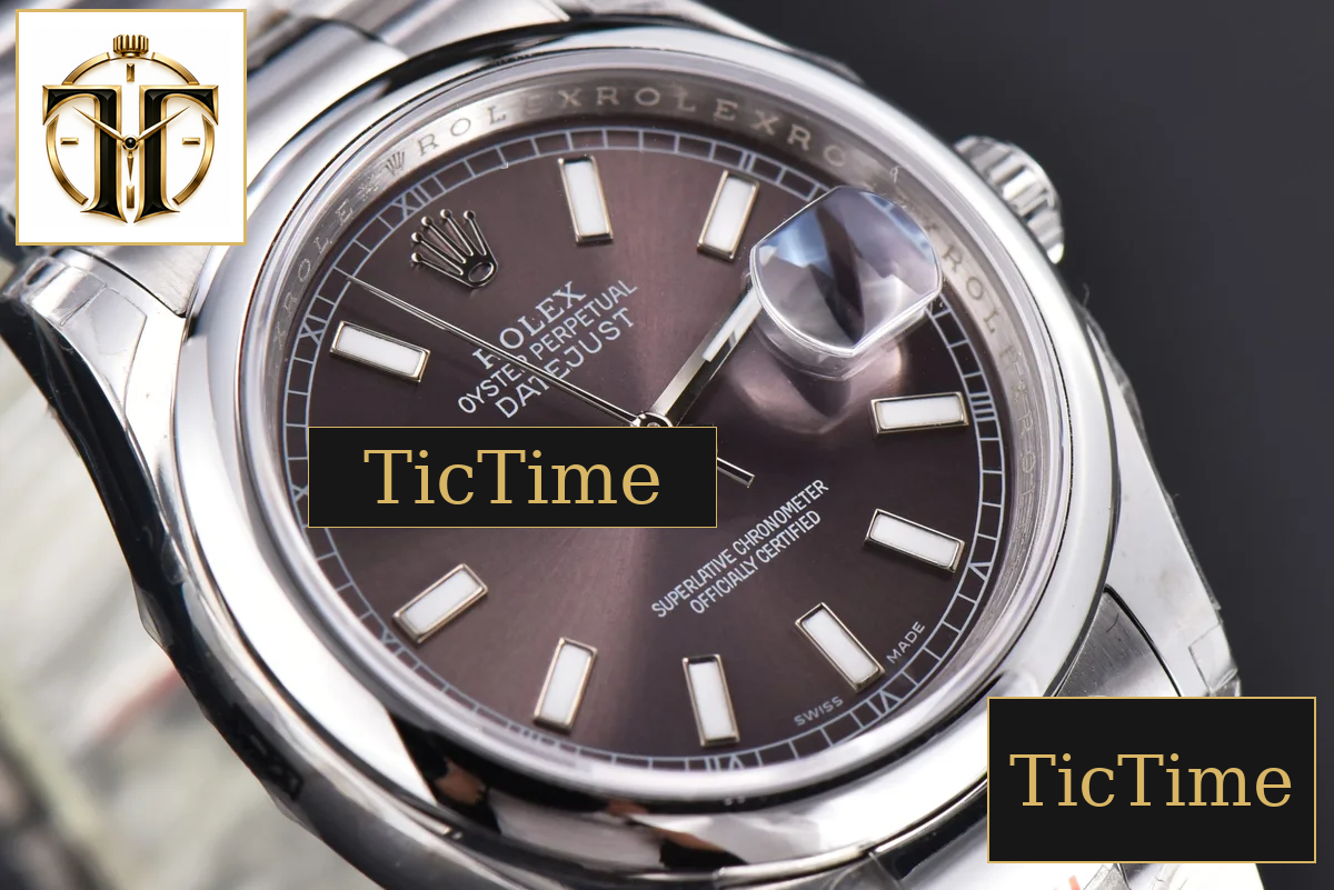 DateJust 36mm GMF SS Smooth Bezel Silver Dial Lume Marker Oyster Bracelet VR3235 — foto 8