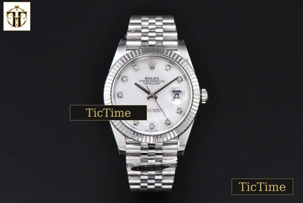 Foto frontal — DateJust 904L 126334 41mm VF MOP Dial Diamond Marker Jubilee Bracelet DD3235
