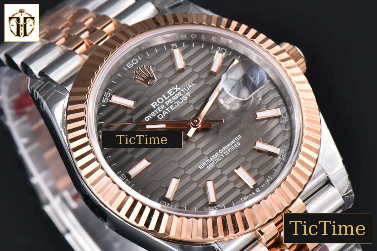 DateJust 41mm VSF RG/SS Gray Motif Dial Lume Marker Jubilee VS3235 — foto 14
