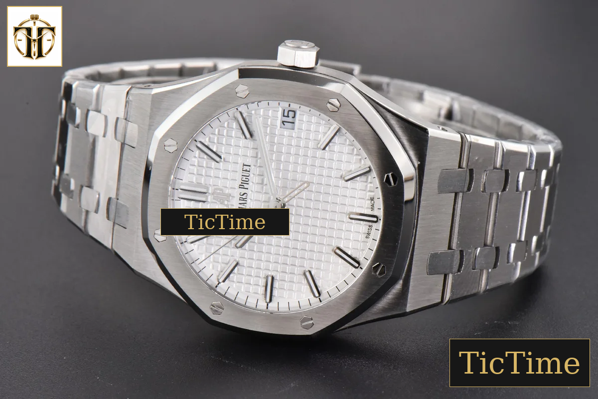 Royal Oak 15500 41mm APSF White Textured Dial SS Bracelet V2 A4302 — foto 14