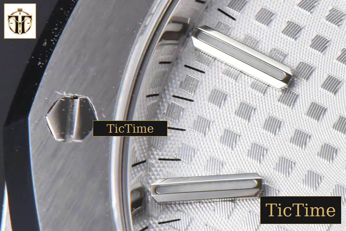 Royal Oak 15450 37mm APSF SS White Textured Dial SS Bracelet A3120 — foto 5
