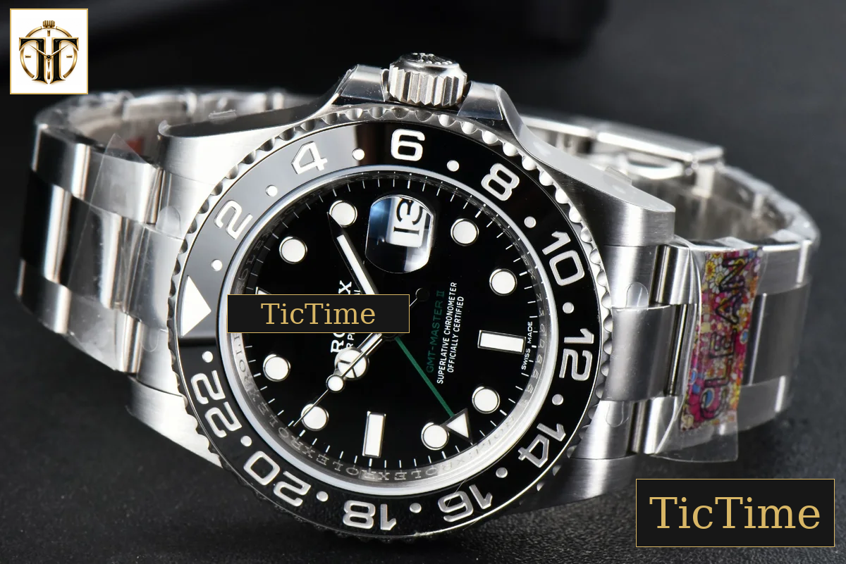 GMT-Master II LN 116710 40mm Clean Factory Black Ceramic Oyster Bracelet VR3186 — foto 12