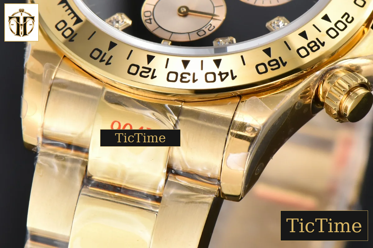 Daytona 904L 126508 40mm BPF YG Black Dial YG Subdial Diamond Marker YG Bracelet SH4131 — foto 11