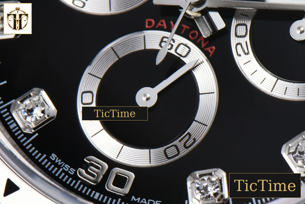Daytona 116509 APSF SS Black Dial Diamond Marker SS Bracelet SH4130 — foto 9