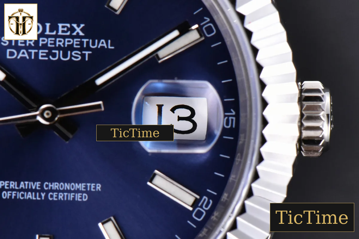 Datejust 41mm GMF SS Blue Dial Lume Marker Fluted Bezel Jubille Bracelet VR3235 — foto 10