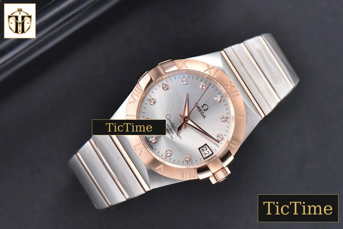 Constellation 38mm VSF SS/RG Silver Dial Diamonds Markers SS/RG Bracelet A8500 — foto 4