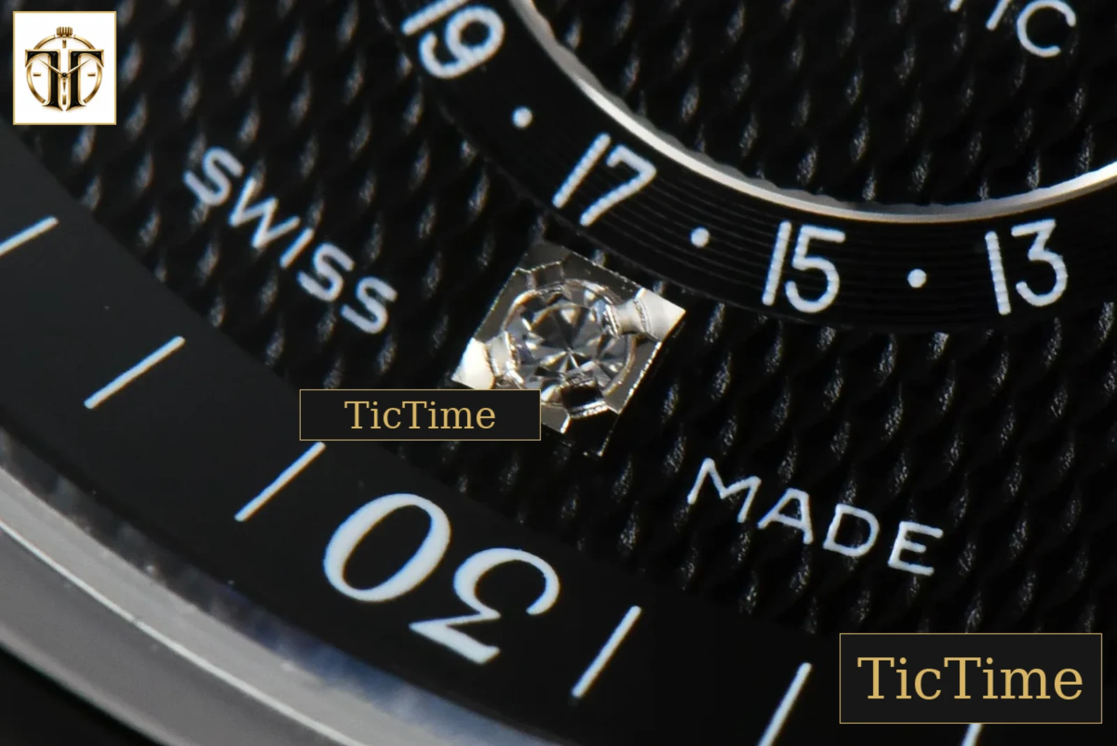 Master Moonphase 40mm GF Black Dial Diamond Marker Black Leather Strap A899 — foto 8