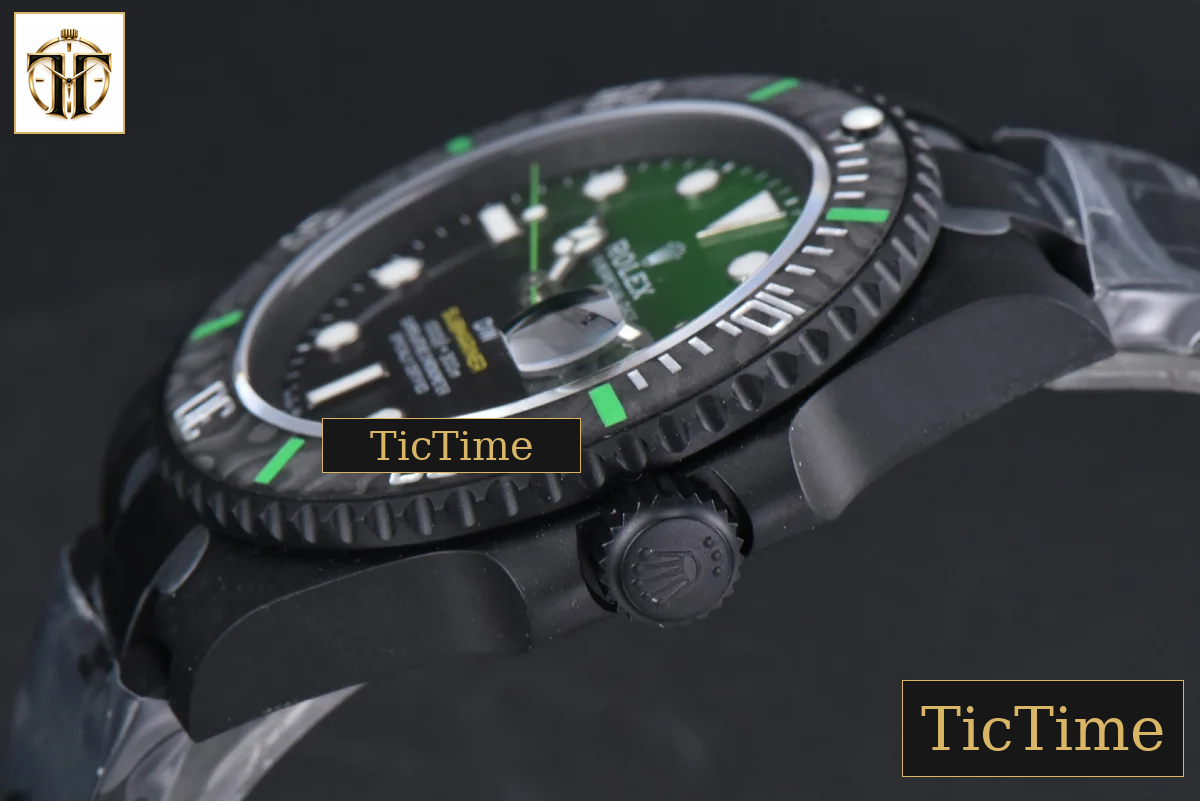 Submariner DIW DLC 41mm VSF Green Graduated Dial SS Bracelet VS3135 — foto 12