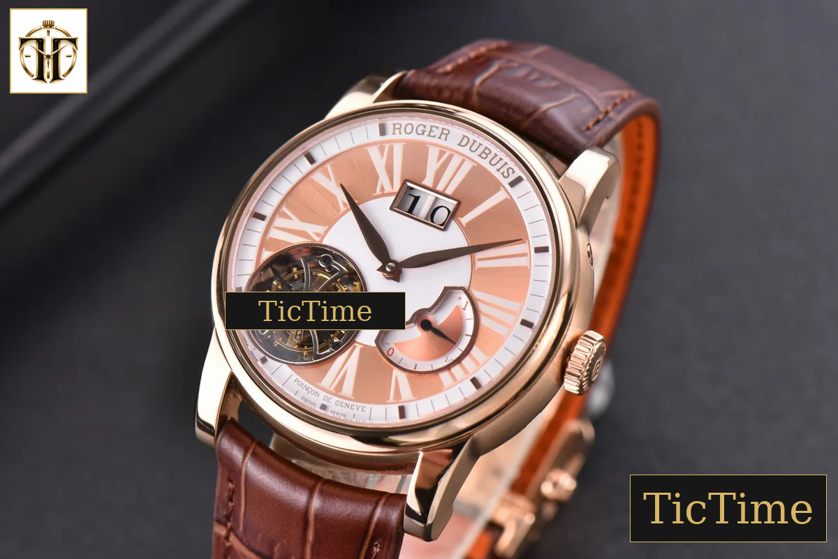 Hommage Flying Tourbillon RDDBHO0568 43mm JBF RG White/RG Dial Brown Croc Leather Strap — foto 5