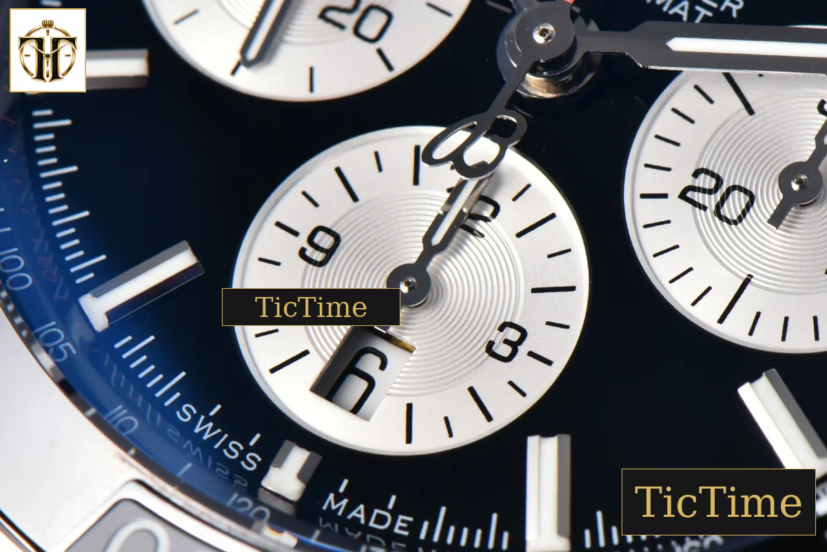 Chronomat B01 44mm BLSF Black Bezel Black Dial White Subdial Rubber Strap 7750 — foto 8