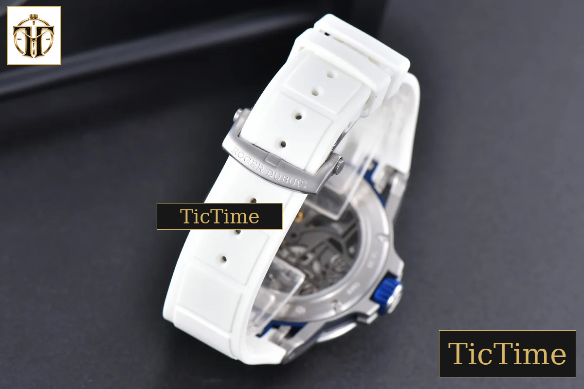 Excalibur Sports Tourbillon 46mm JBF Titanium Skeleton Dial Black Crown White Rubber Strap — foto 17