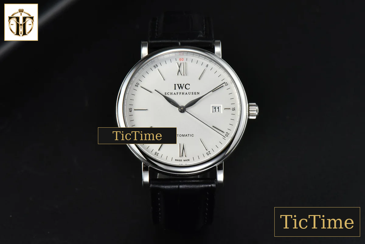 Portofino Automatic 40mm ZF White Dial Silver Hands Black Croc Strap A9019 — foto 3