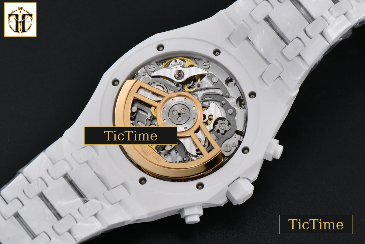 Royal Oak Chronograph 26240 41mm APSF Ceramic Sliver Checkered Dial Sliver Subdial Ceramic Bracelet V2 SH4401 — foto 21