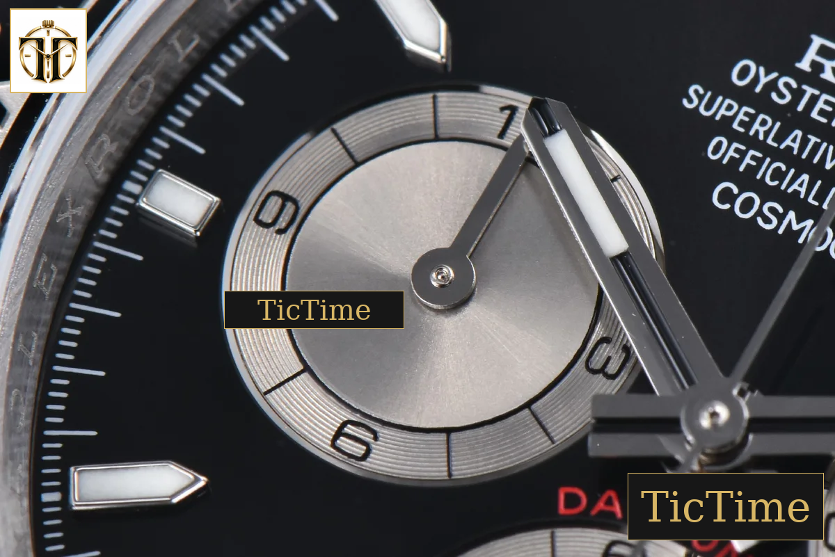 Daytona 126519 40mm BPF SS Black Dial Sliver Subdial Black Oysterflex Strap SH4131 — foto 7