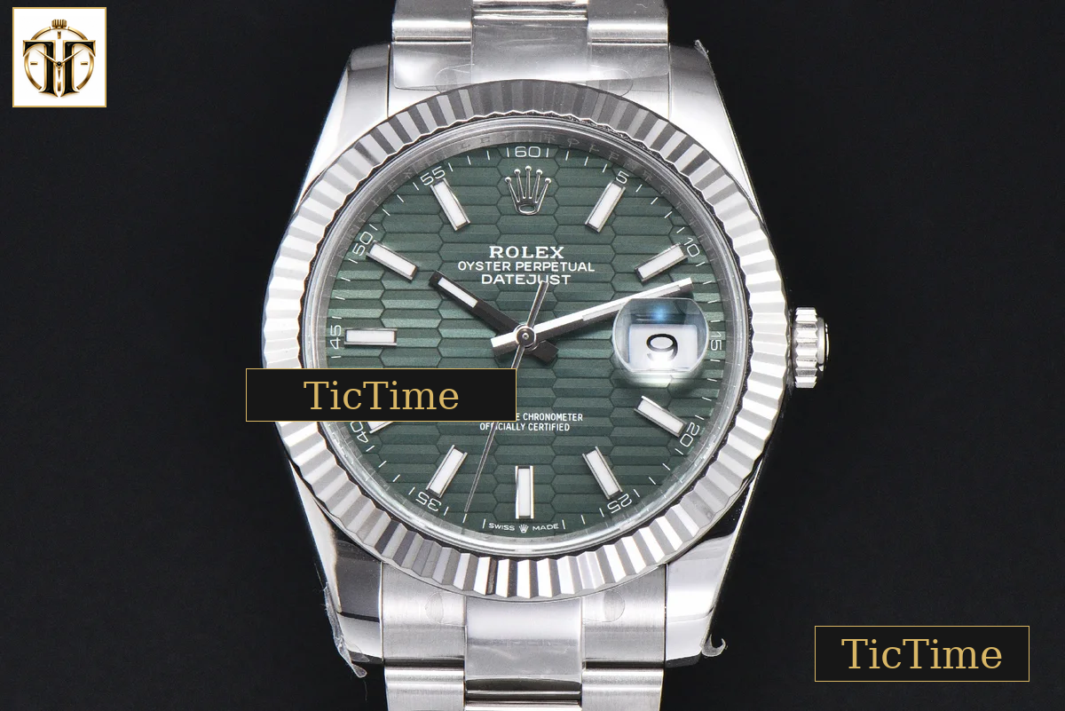 DateJust Mint 126334 41mm VF Green Motif Dial Oyster Bracelet DD3235 — foto 2