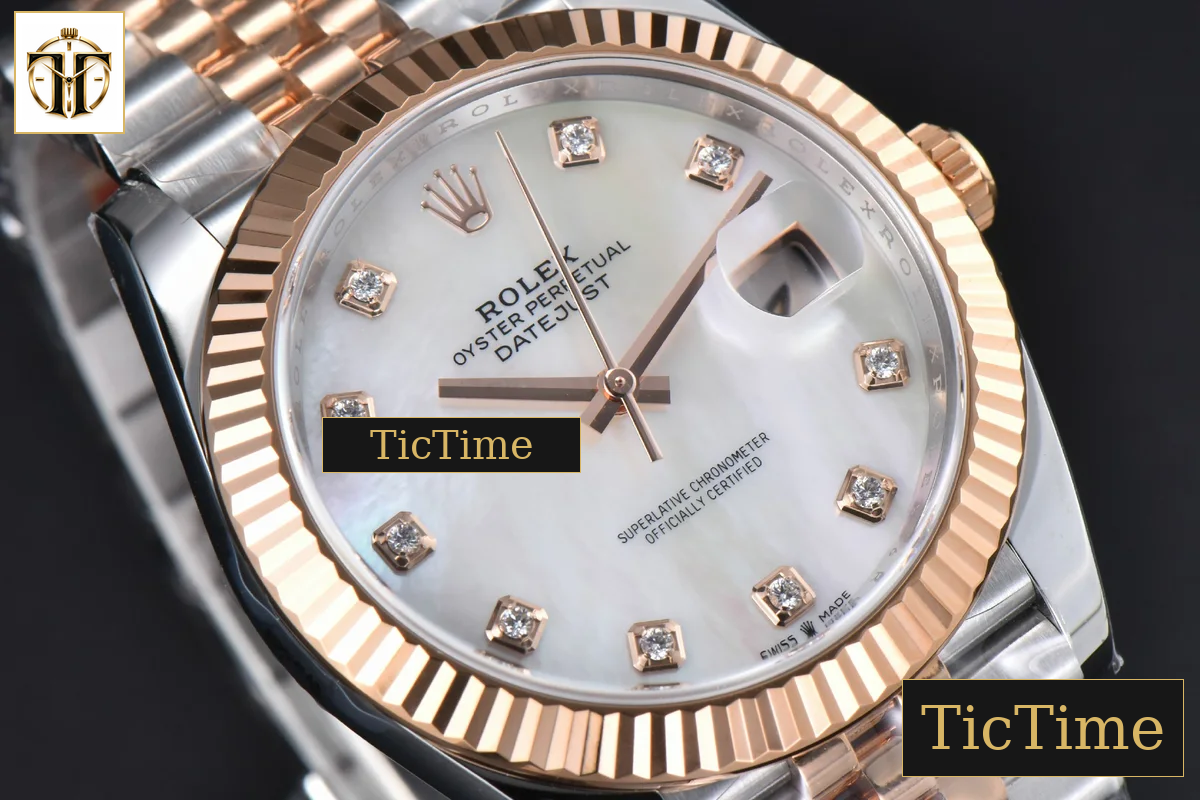 DateJust 126331 41mm Clean Factory RG/SS MOP Dial Jubilee Bracelet VR3235 — foto 14