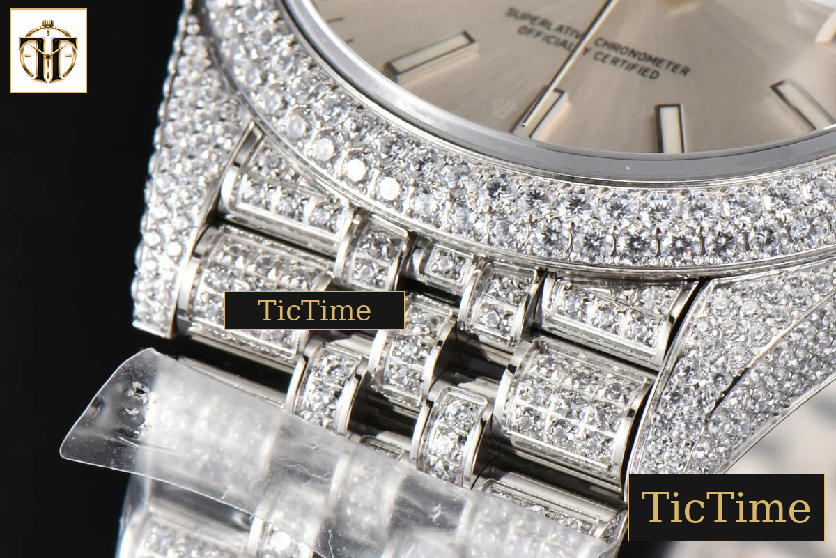 Datejust Full 41mm GMF Diamond Silver Dial Jubilee Bracelet A2824 — foto 9
