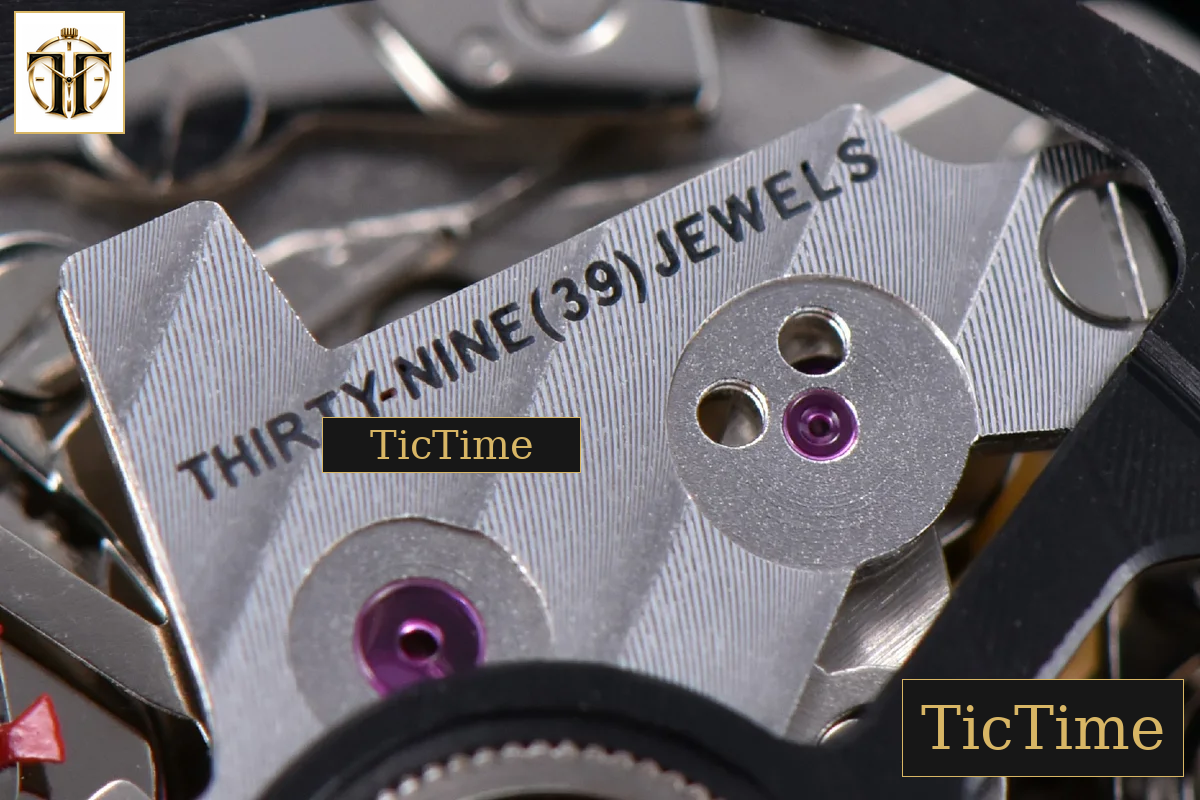 Calibre Heuer 01 Chrono 45mm XF PVD Skeleton Dial Red Hand SS Bracelet A1887 — foto 21