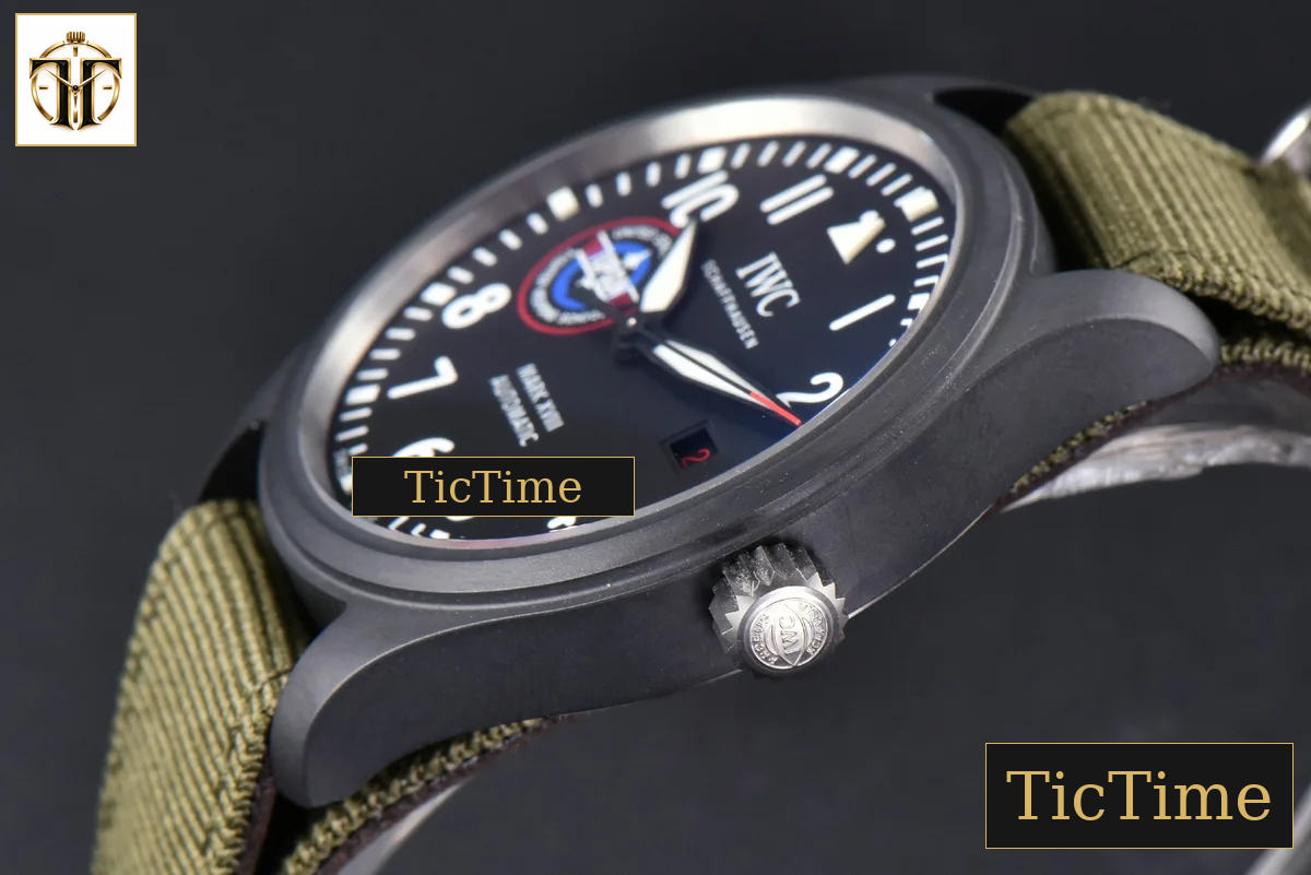 Mark XVIII Top Gun IW324712 41mm ZF Black Ceramic Green Nylon Strap A32111 — foto 10