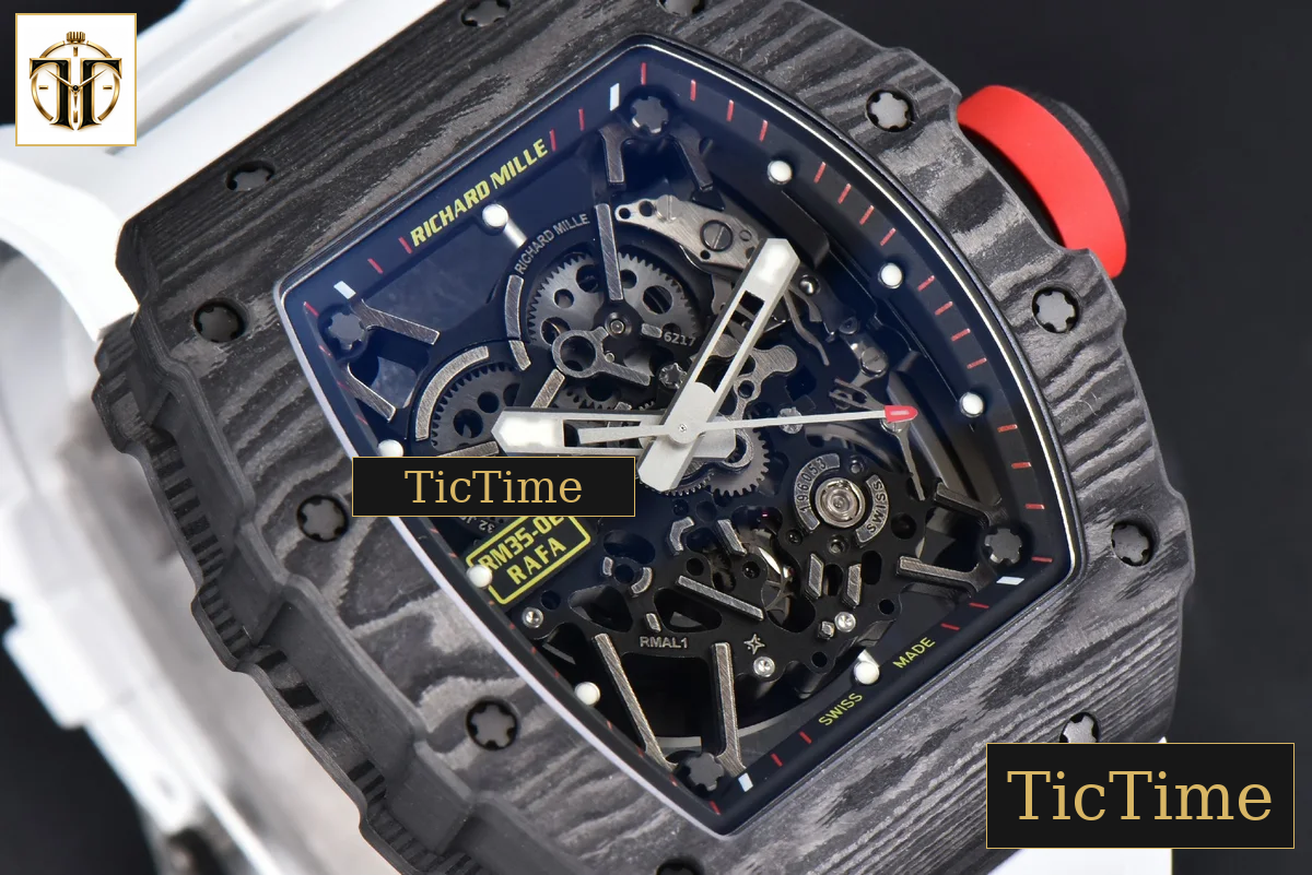 NTPT RM035-02 42mm ZF Skeleton Dial White Rubber Strap NH05A — foto 14