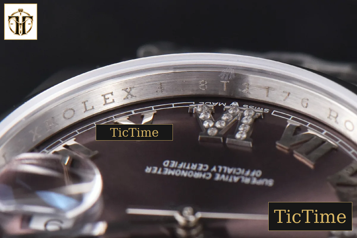 DateJust 36mm GMF SS Smooth Bezel Gray Dial Diamond Roma Marker Jubilee Bracelet VR3235 — foto 12