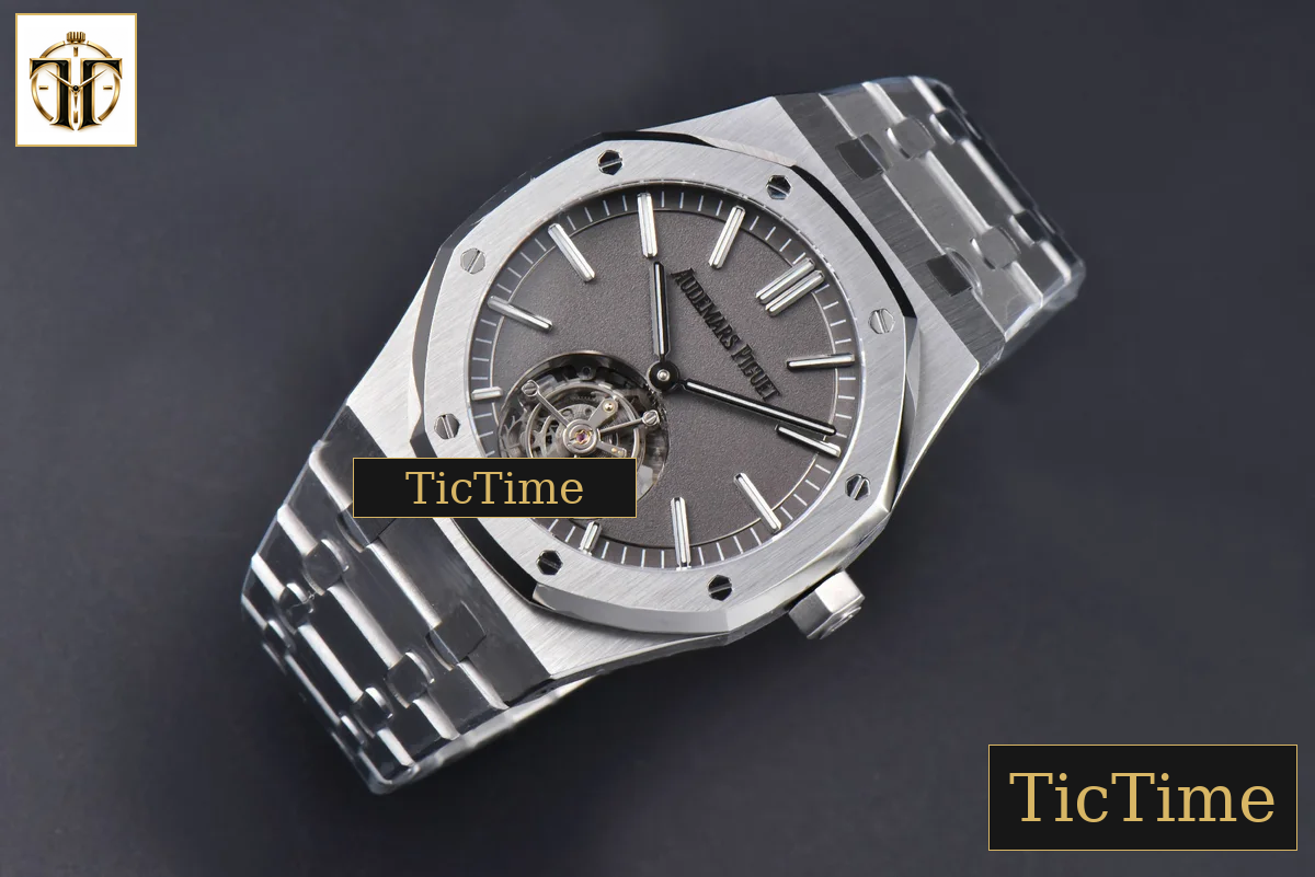 Royal Oak Tourbillon 41mm R8F SS Smooth Gray Dial SS Bracelet Flying Tourb V2 — foto 3