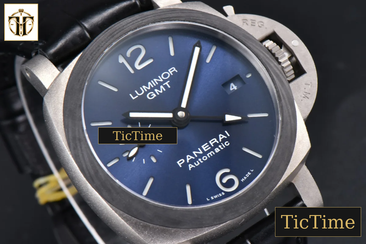 Luminor GMT PAM1279 42mm VSF Titanium Blue Dial Dark Blue Leather Strap P9011 — foto 11