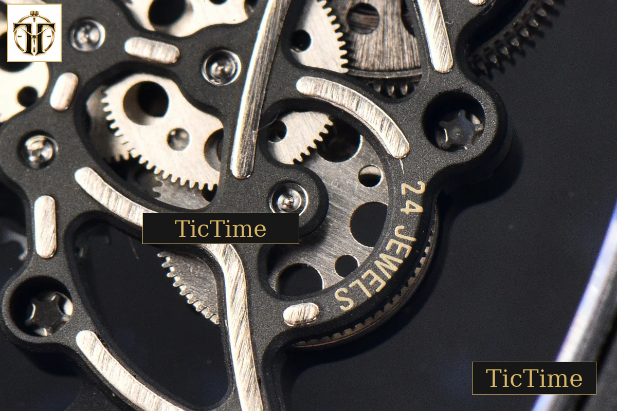 RM055 42.7mm APSF Ceramic Black Bezel Black Skeleton Dial Black Crown Black Rubber Strap RMUL2 — foto 22