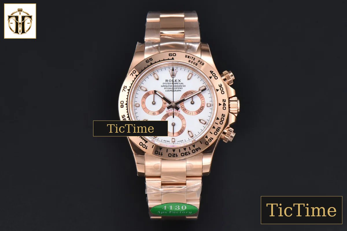 Daytona 116505 APSF RG White Dial Lume Marker RG Bracelet SH4130 — foto 3