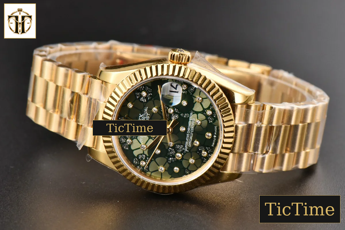 DateJust Ladies 904L 31mm WF YG Flowers Dial Oyster Bracelet A2671 — foto 16