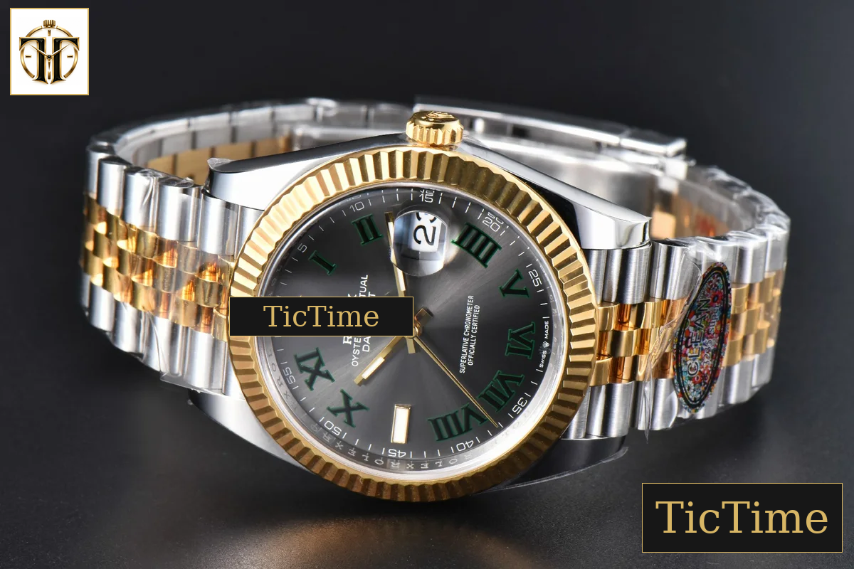DateJust 126333 41mm Clean Factory YG/SS Wimbledon Gray Dial Jubilee Bracelet VR3235 — foto 15