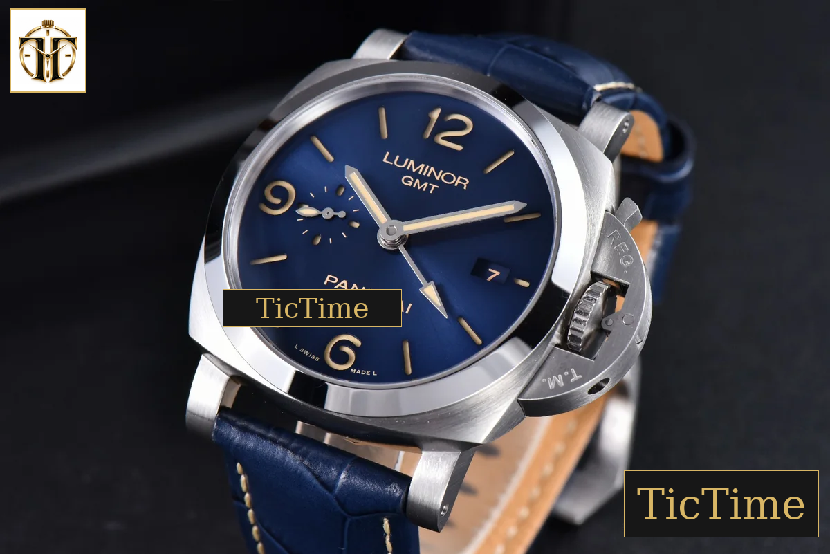 Luminor GMT PAM1033 44mm VSF Blue Dial Blue Leather Strap P9011 — foto 3