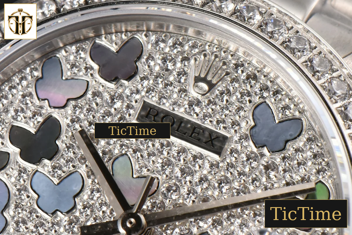 DateJust Ladies 904L 31mm WF Diamond Butterfly Dial President Bracelet A2671 — foto 5
