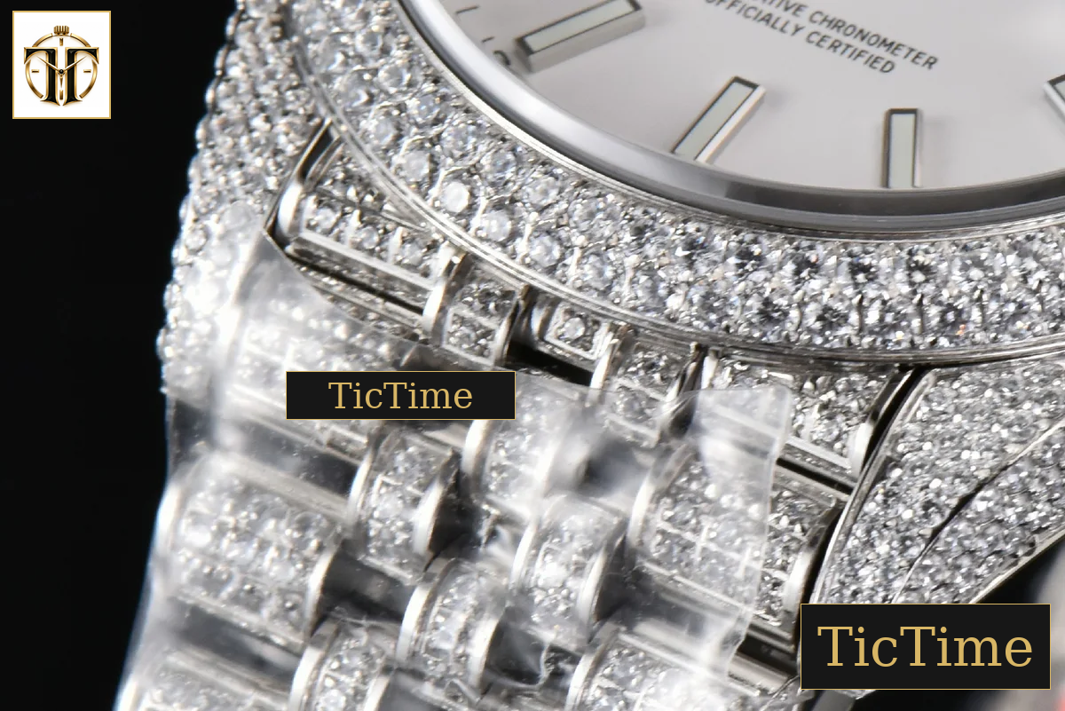 Datejust Full 41mm GMF Diamond White Dial Jubilee Bracelet A2824 — foto 10