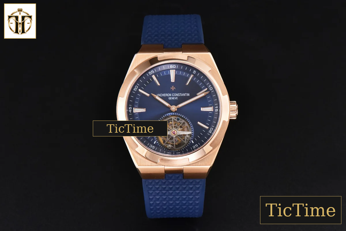 Overseas Tourbillon 6000V 42.5mm BBRF RG Blue Dial Blue Rubber Strap Tourb — foto 3
