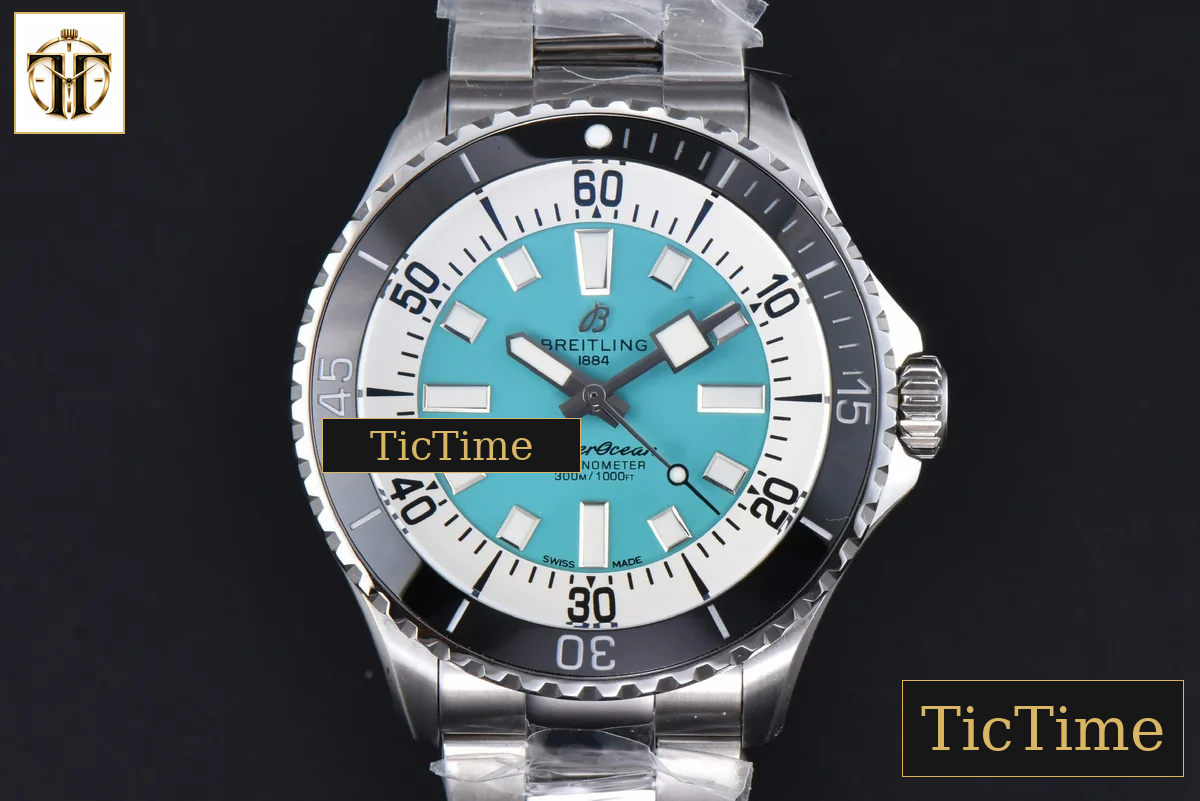 SuperOcean 44mm TF Tiffany Blue/White Dial SS Bracelet A2824 — foto 2