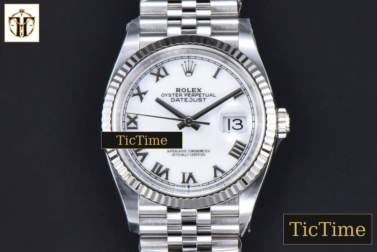 DateJust white Dial Roma Maker Jubilee Bracelet 126234 36mm Clean Factory VR3235 — foto 16