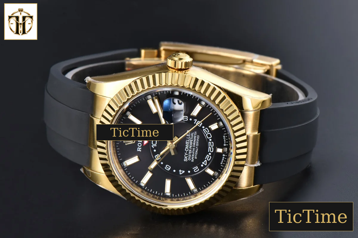 Sky-Dweller 336238 42mm ZF YG Case Black Dial Rubber Oysterflex Strap (Tungsten) A23J — foto 15