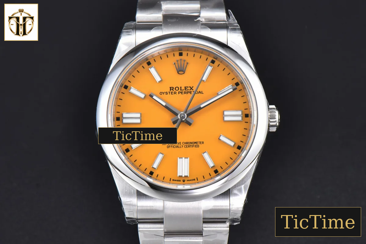 Oyster Perpetual 904L 124300 41mm VSF Yellow Dial Oyster Bracelet VS3235 — foto 2