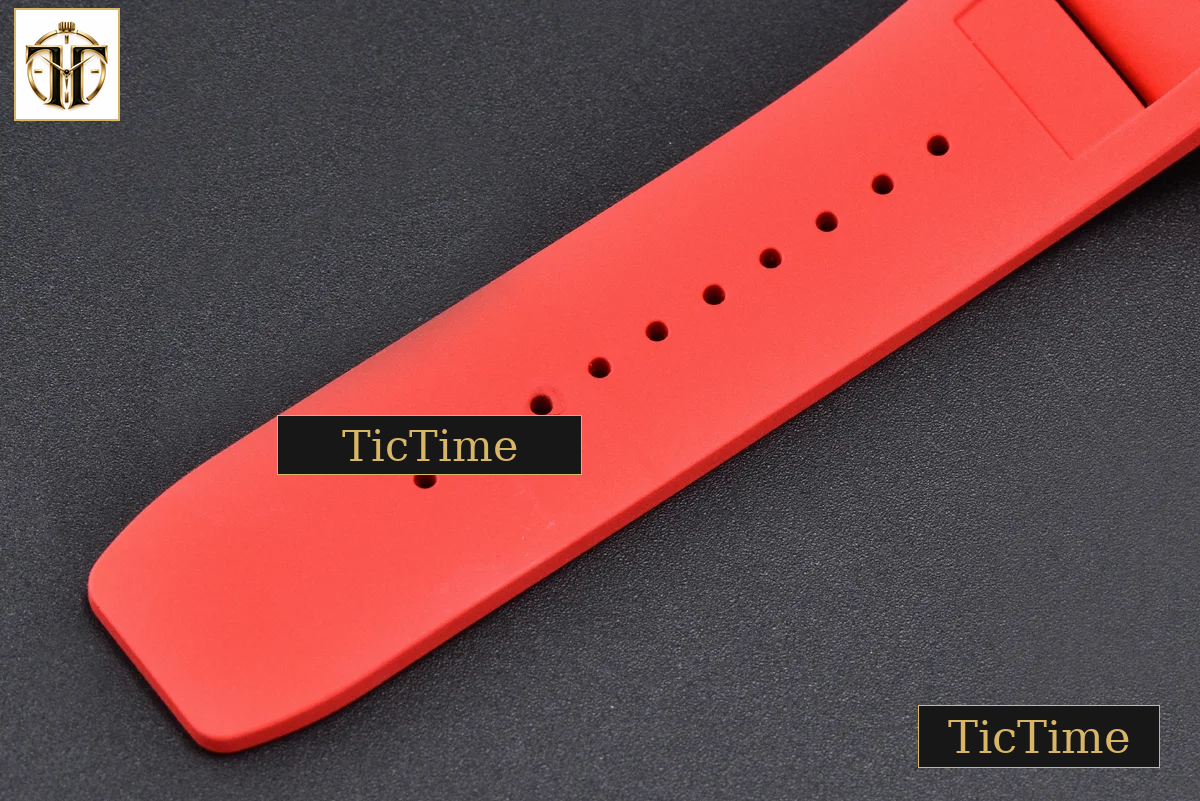 RM055 42.7mm APSF Ceramic Black Bezel Red Skeleton Dial Black Crown Red Rubber Strap RMUL2 — foto 34