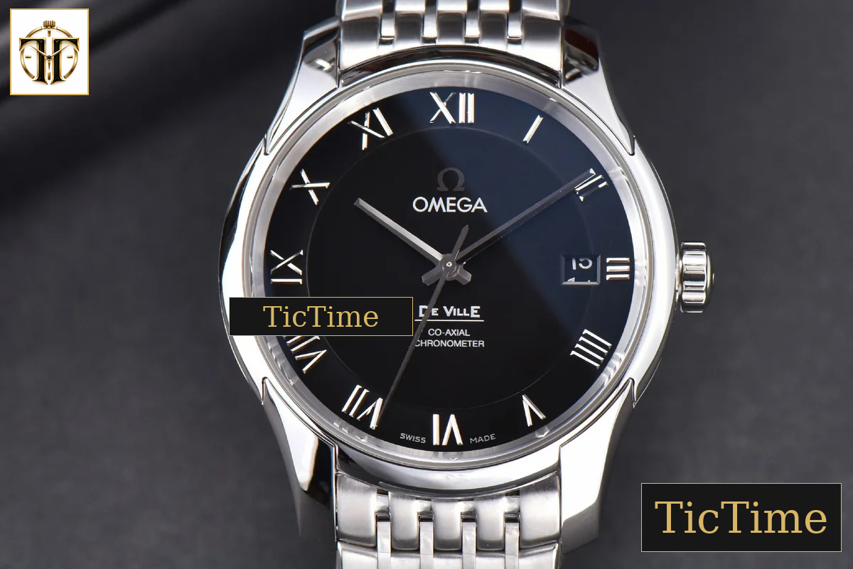 De Ville Hour Vision 41mm VSF Black Dial Stick Marker SS Bracelet A8500 — foto 3
