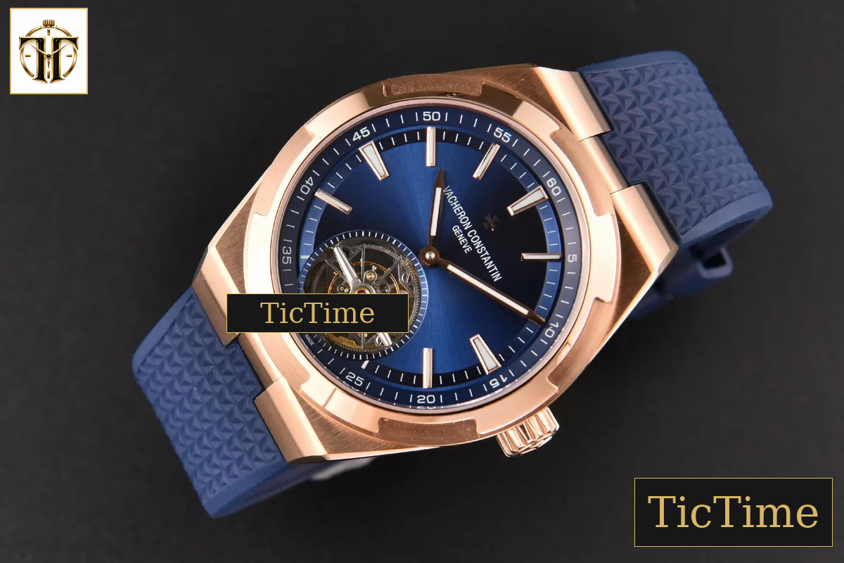 Overseas Tourbillon 6000V 42.5mm BBRF RG Blue Dial Blue Rubber Strap Tourb — foto 13