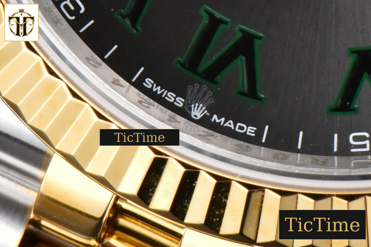 DateJust 36mm VSF YG/SS Wimbledon Gray Dial Green Marker Jubilee VS3235 — foto 9