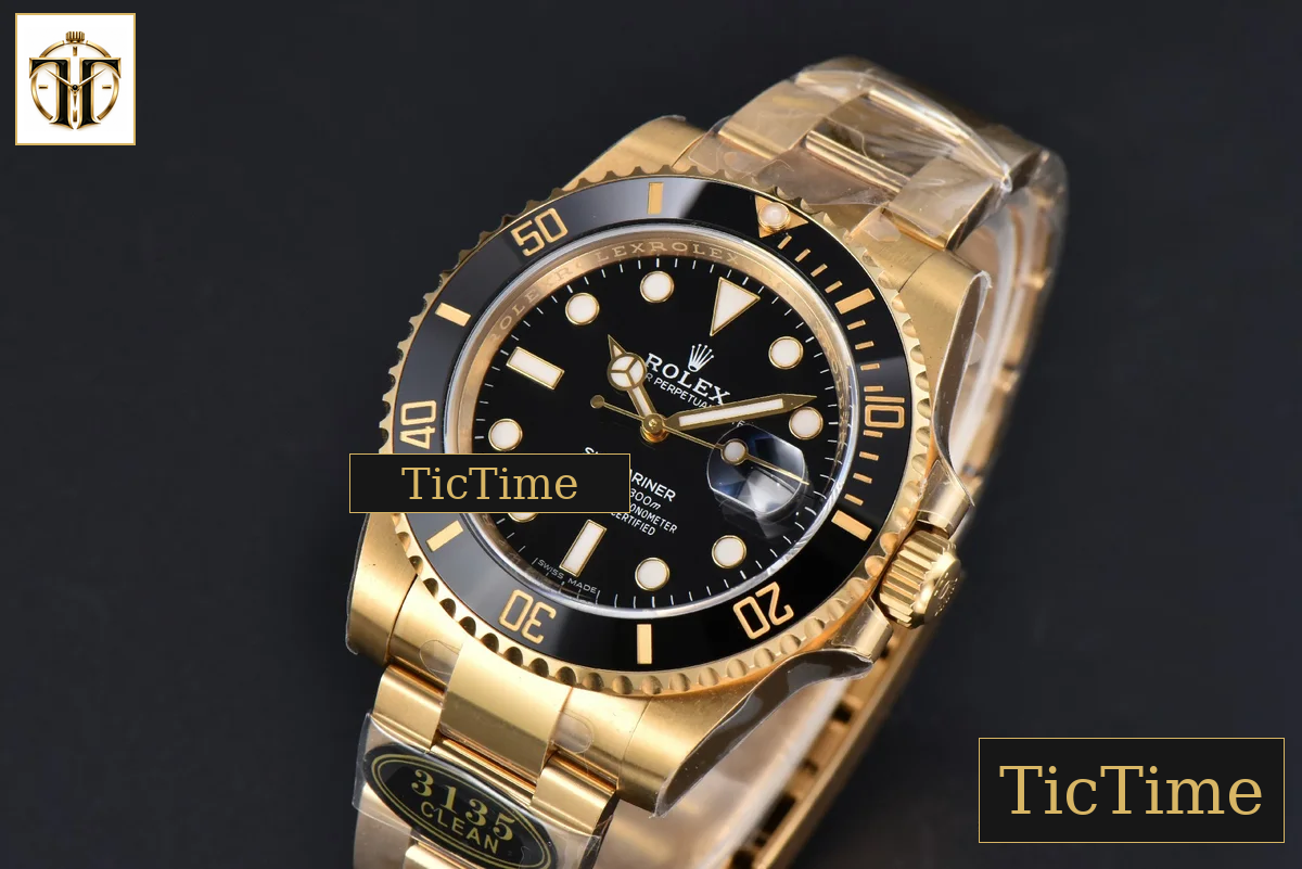 Submariner LN 904L 116618 40mm Clean Factory YG Black Dial YG Bracelet VS3135 — foto 5
