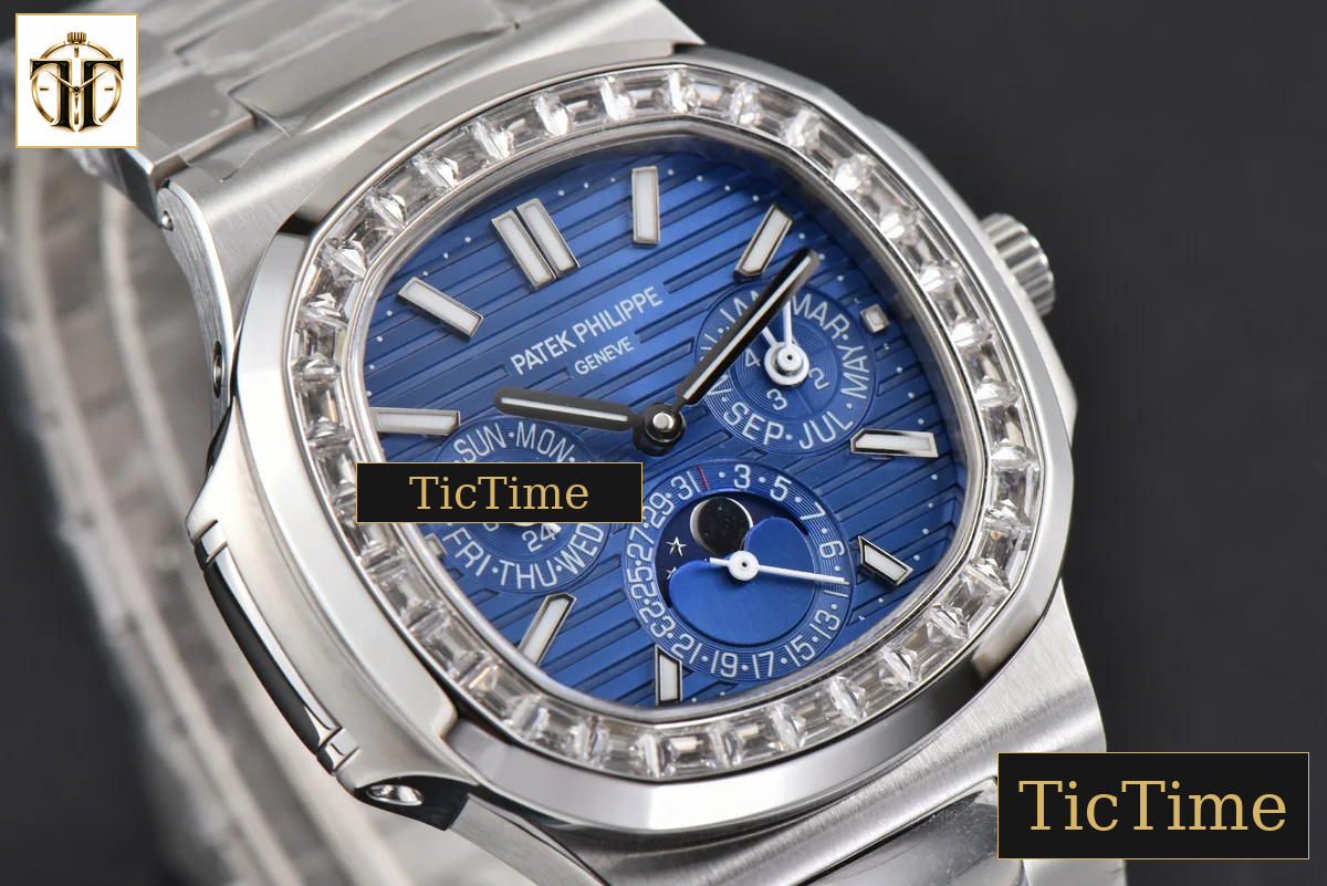 Nautilus 5740 40mm TWF Diamond Blue Dial SS Bracelet A240 — foto 13